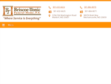 Tablet Screenshot of briscoe-tonicfuneralhome.com